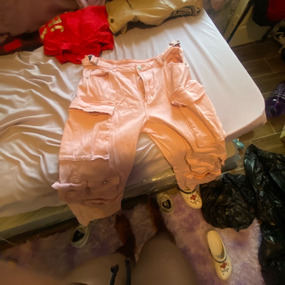 Stylish Pink Kids Cargo Pants